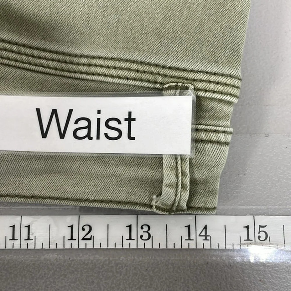 Free People Jeans Skinny Faded Denim Green Size 26 - Picture 11 of 13